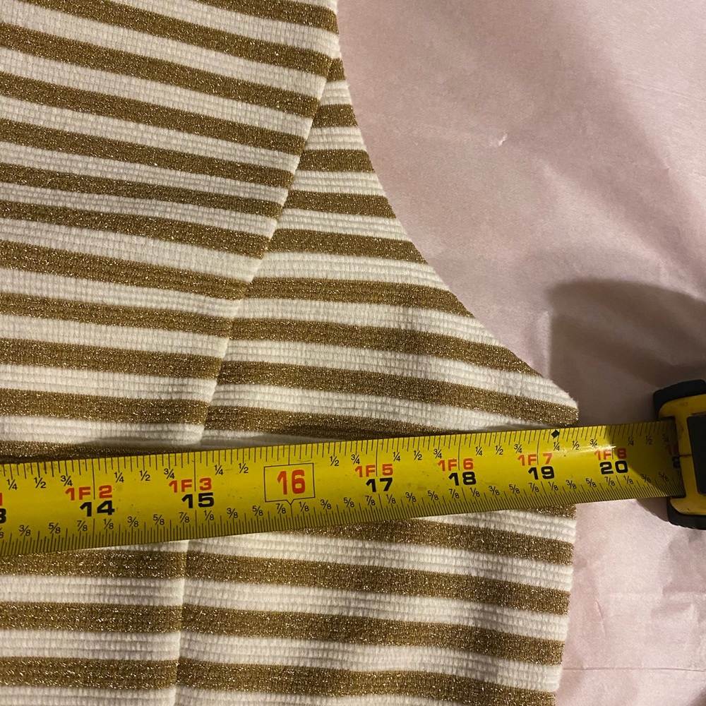 Lilly Pulitzer Tan and White Striped Mini Dress - Picture 14 of 14